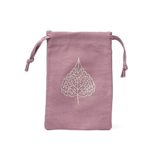 Pochette en coton feuille de bodhi lilas (GOTS) | Pieralune