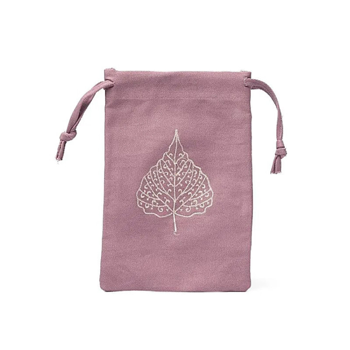 Pochette en coton feuille de bodhi lilas (GOTS) | Pieralune