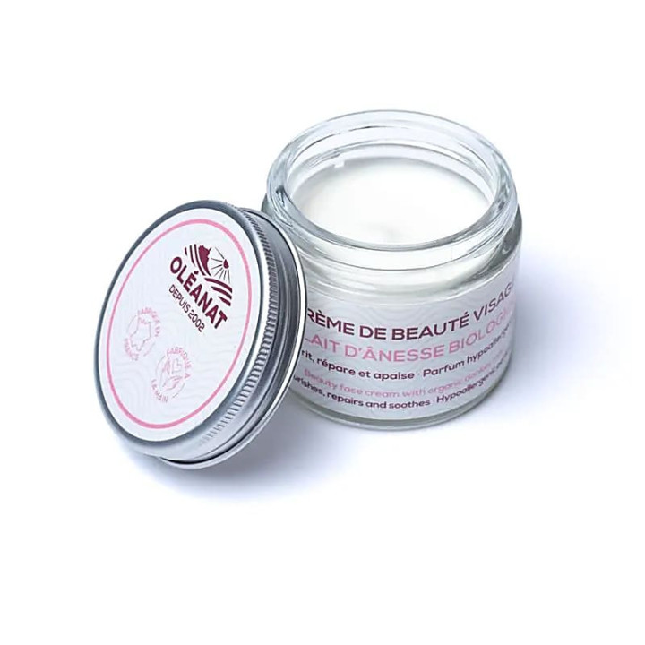 Oléanat crème de beauté visage au lait d'Ânesse BIO | Pieralune