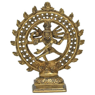 Shiva Nataraj laiton double anneau couleur or | Pieralune