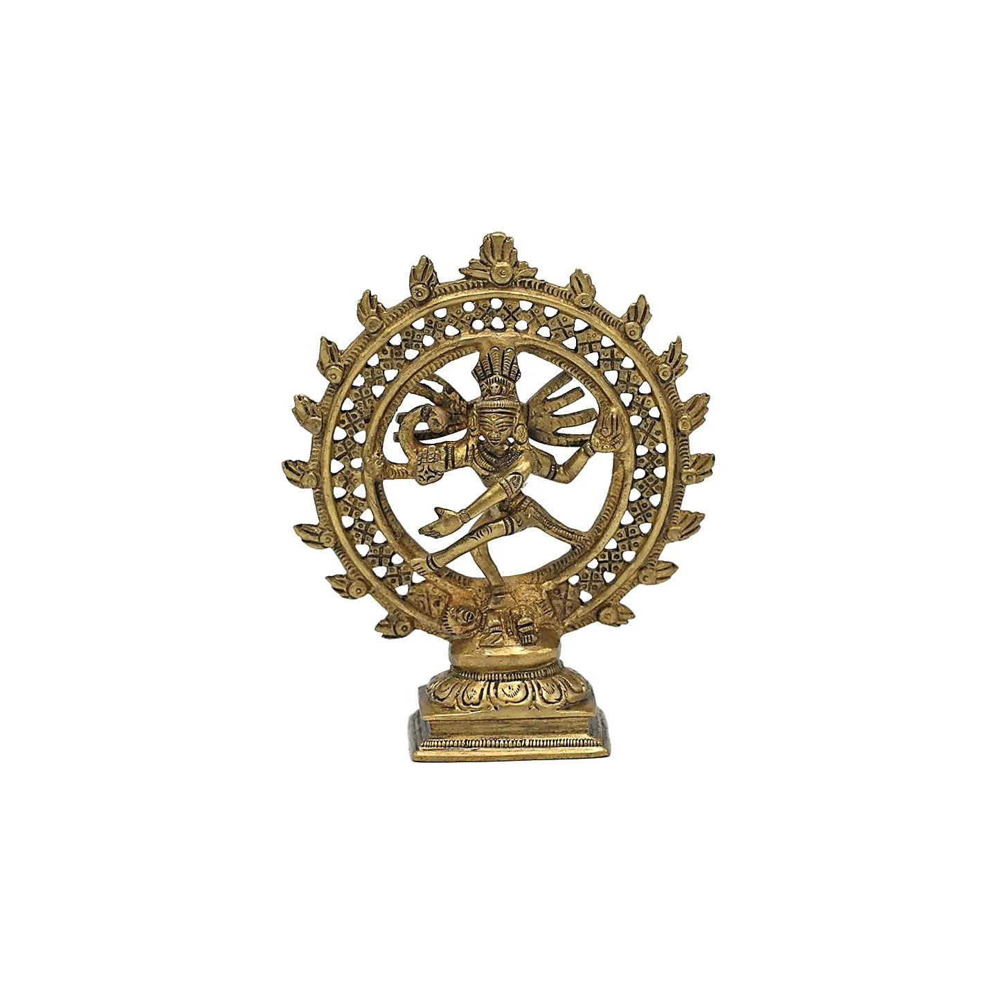 Shiva Nataraj laiton double anneau couleur or | Pieralune