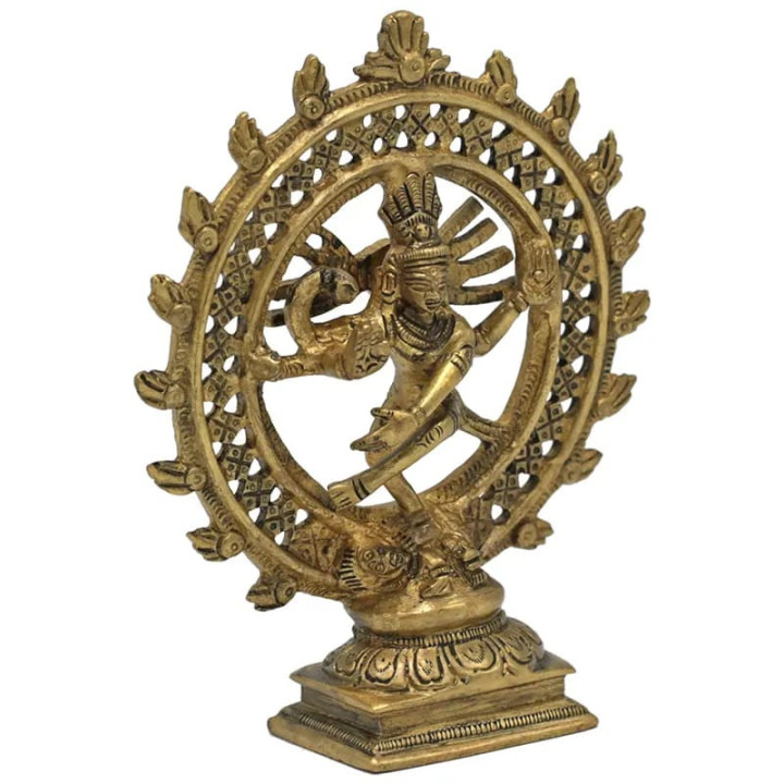 Shiva Nataraj laiton double anneau couleur or | Pieralune