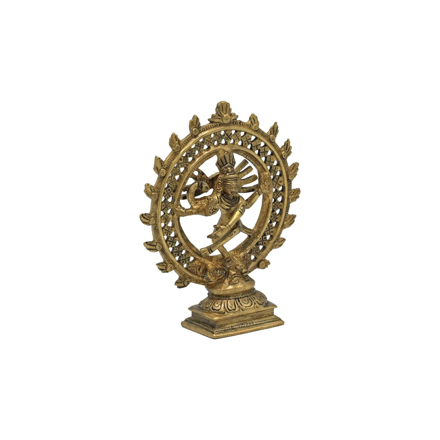 Shiva Nataraj laiton double anneau couleur or | Pieralune
