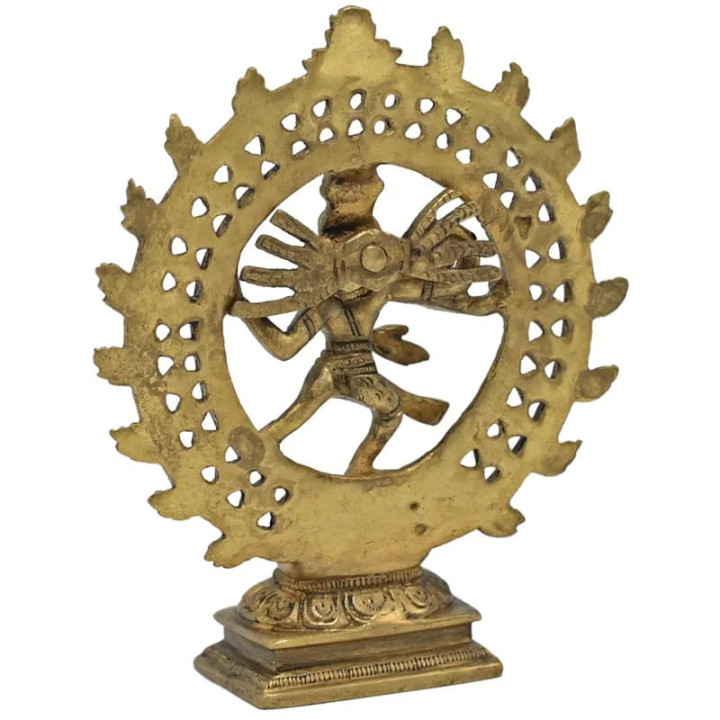 Shiva Nataraj laiton double anneau couleur or | Pieralune