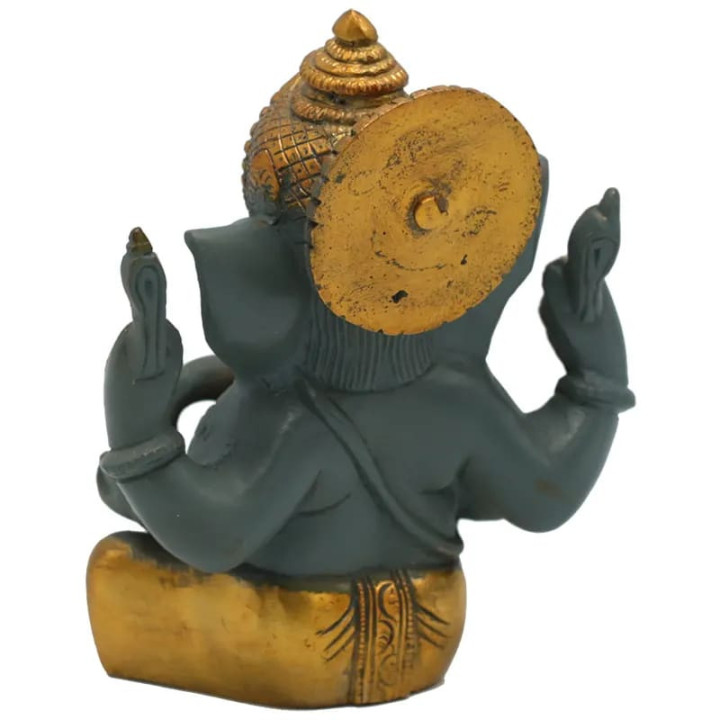 Ganesh gris bicolore finitions couleur or | Pieralune