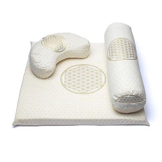 Set de méditation 4 Fleur de vie en coton biologique (OCS) | Pieralune