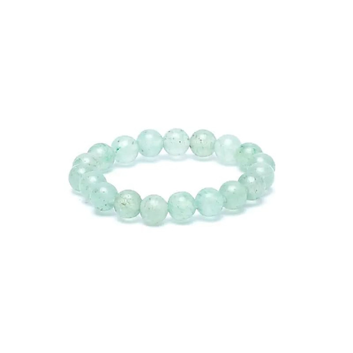 Bague élastique en aventurine verte | Pieralune