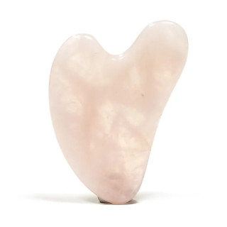 Pierre de massage gua sha en quartz rose | Pieralune
