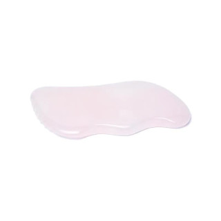 Pierre de massage quartz rose gua sha vague | Pieralune