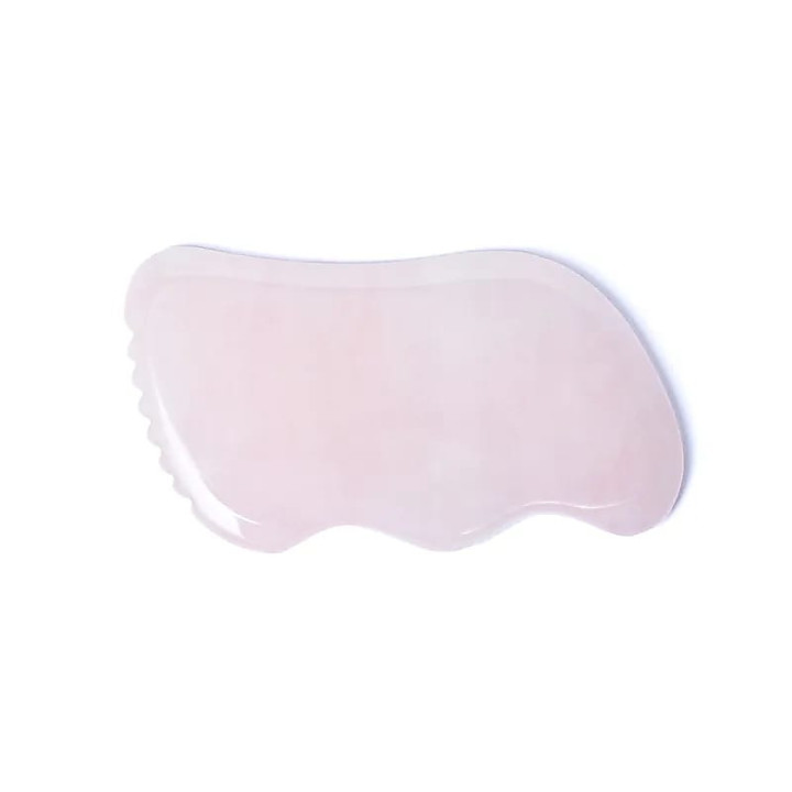 Pierre de massage quartz rose gua sha vague | Pieralune