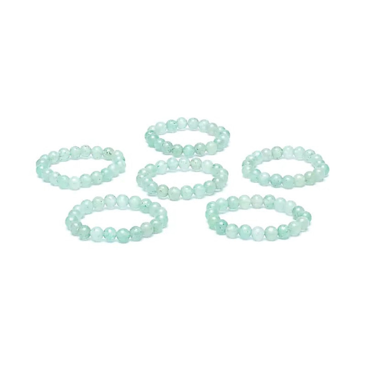 Bague élastique en aventurine verte | Pieralune