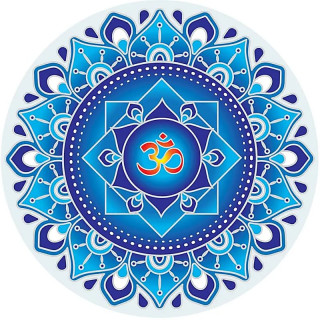 Adhésif fenêtre Blue Om Mandala | Pieralune