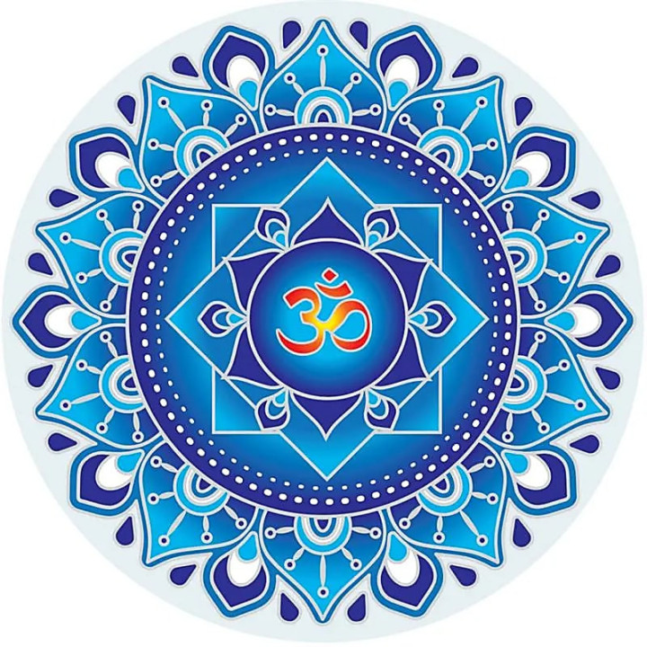 Adhésif fenêtre Blue Om Mandala | Pieralune