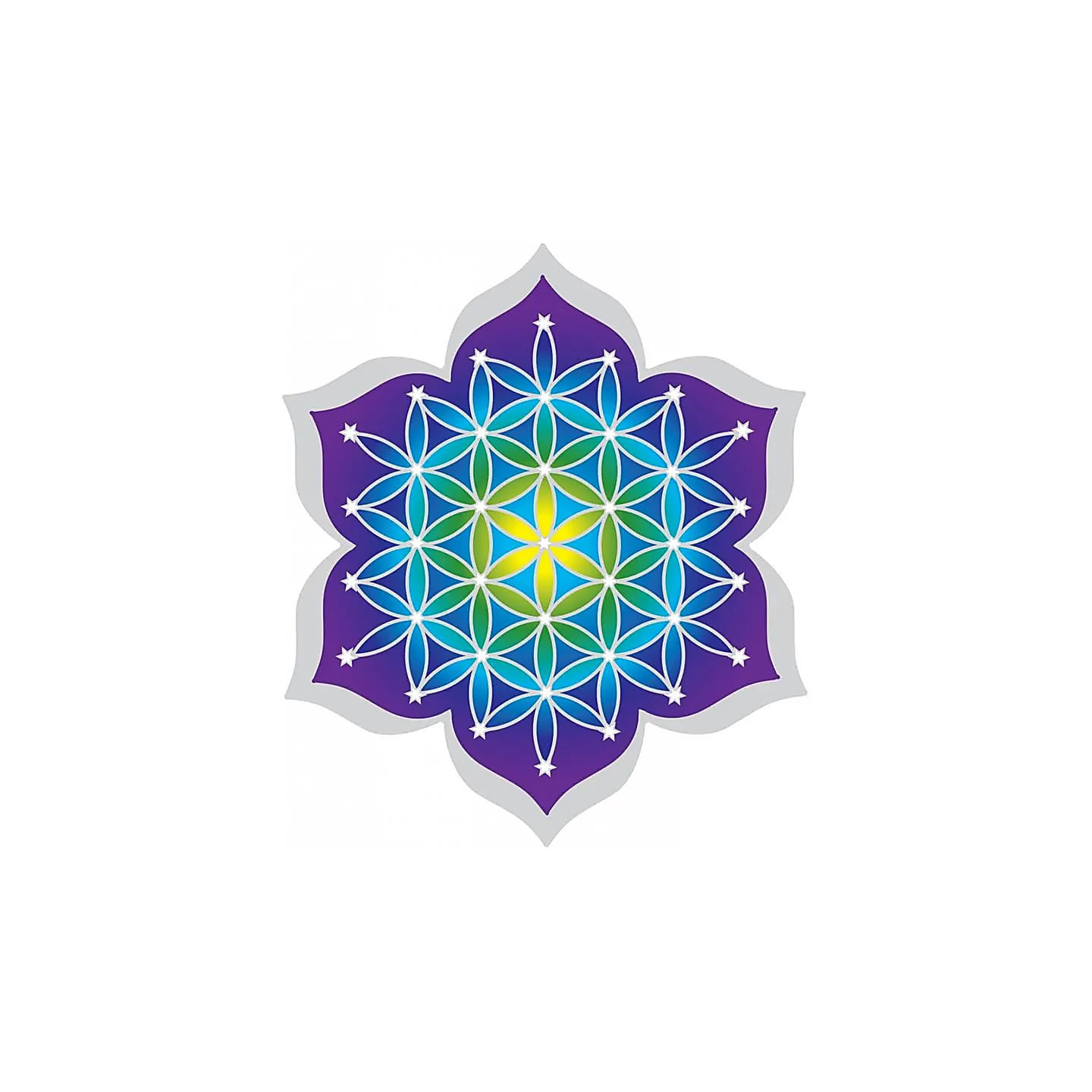 Adhésif fenêtre Fleur de Vie | Pieralune