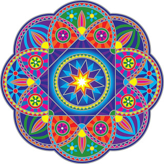 Adhésif fenêtre Sunburst Mandala | Pieralune