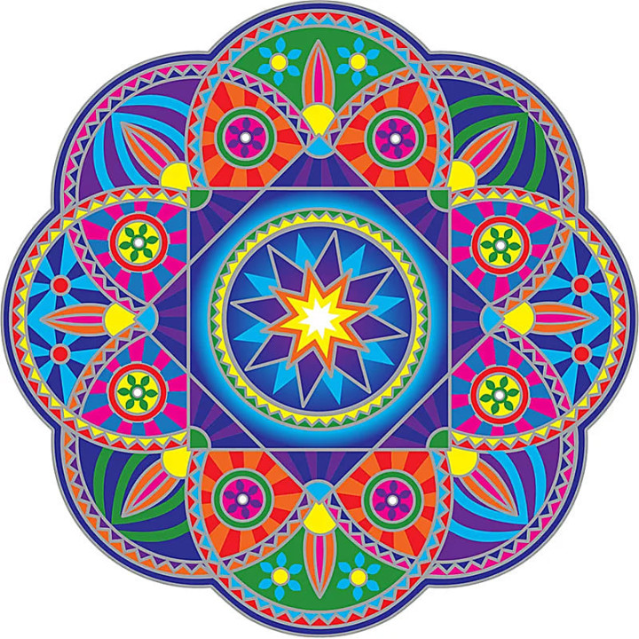 Adhésif fenêtre Sunburst Mandala | Pieralune
