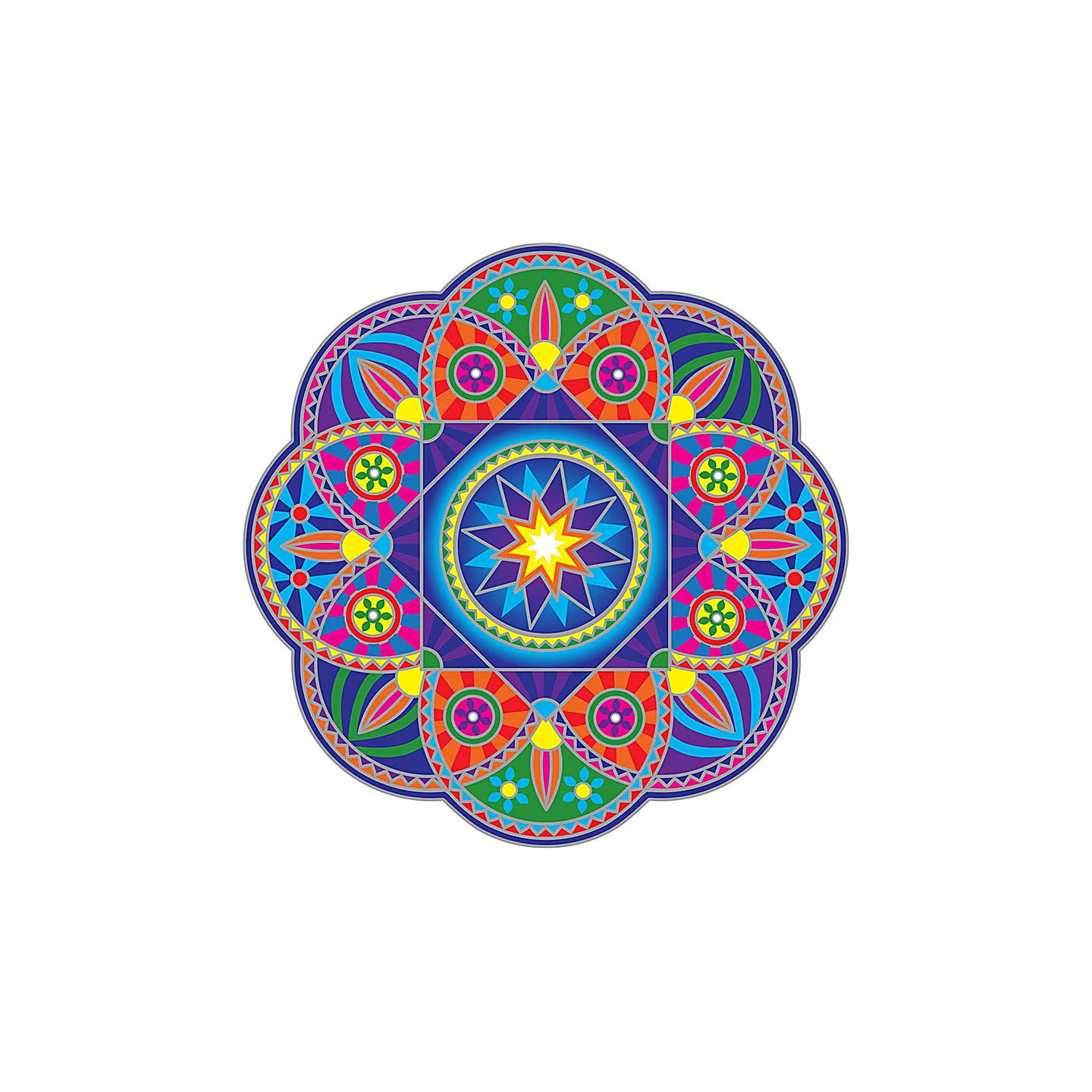 Adhésif fenêtre Sunburst Mandala | Pieralune