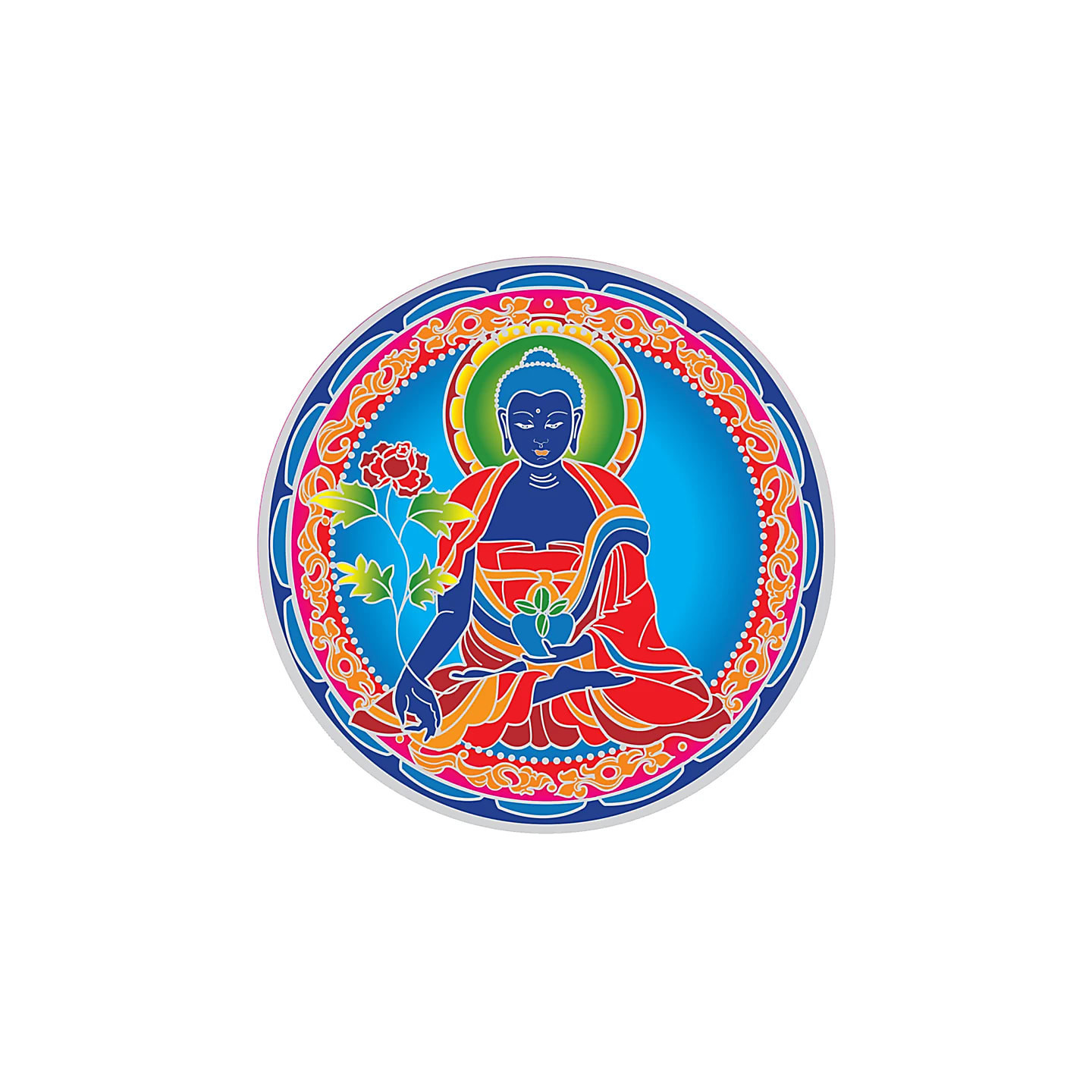 Adhésifs fenêtre mandala Bouddha Médecine | Pieralune