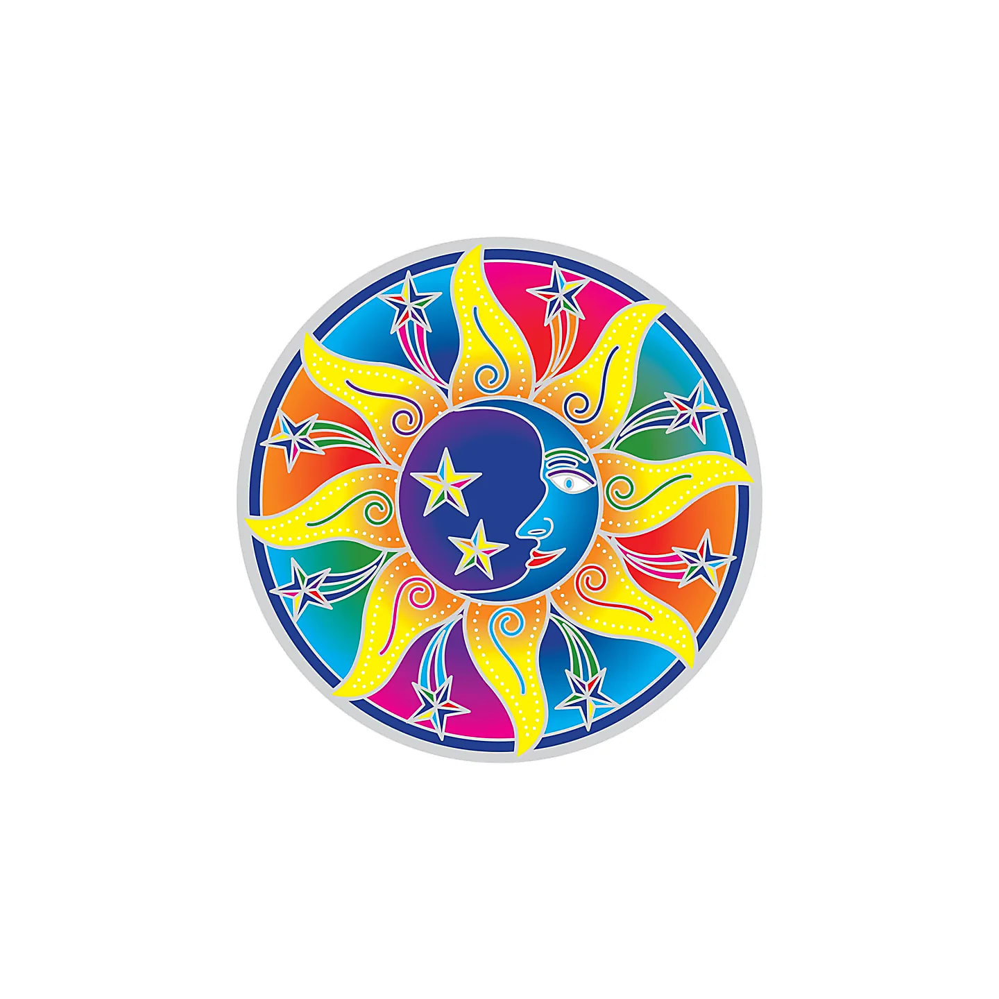 Adhésif fenêtre Soleil, Lune et Etoiles | Pieralune