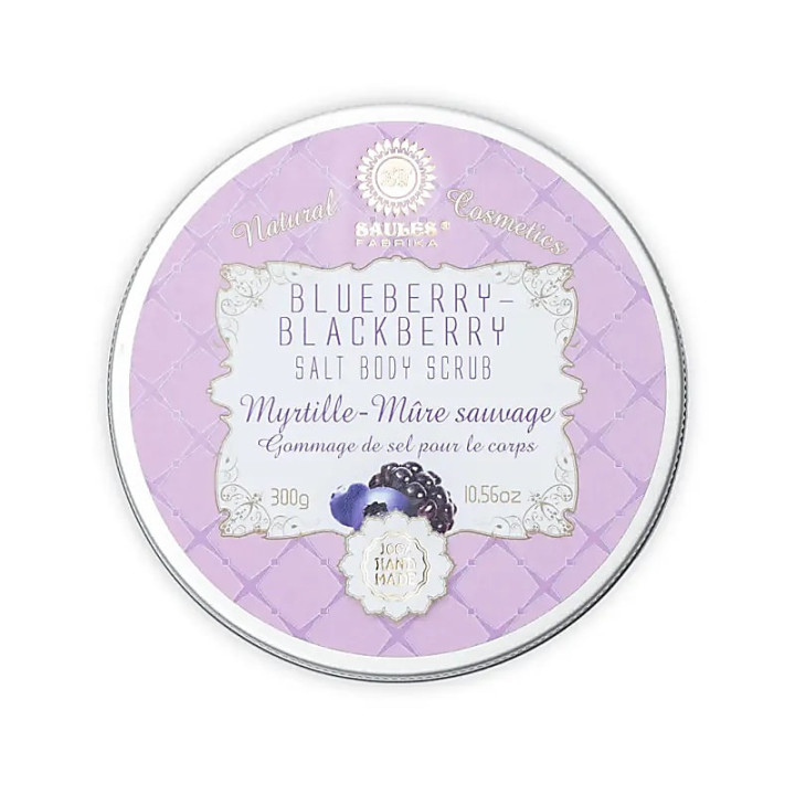 Gommage corporel au sel de mer myrtilles mûres | Pieralune