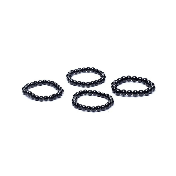 Bague élastique tourmaline noire | Pieralune