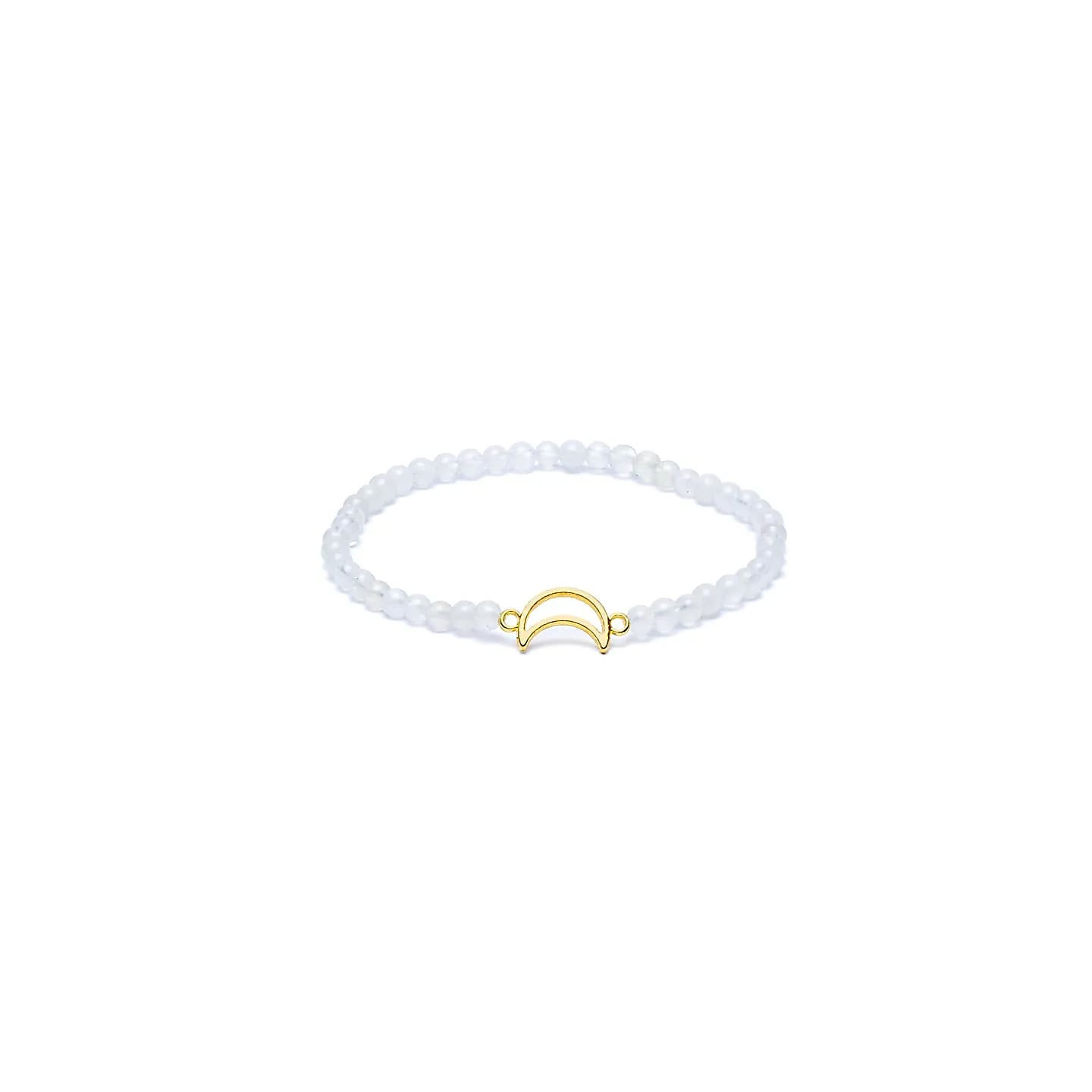 Bracelet élastique phase de lune breloque lune perles 4mm | Pieralune