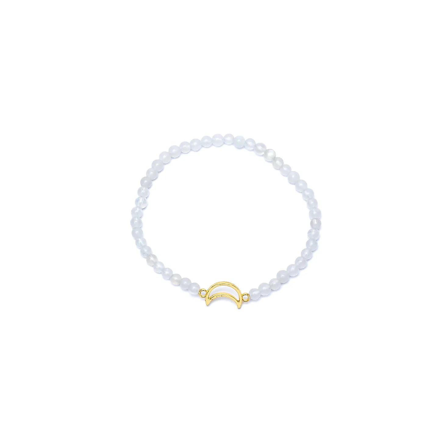 Bracelet élastique phase de lune breloque lune perles 4mm | Pieralune