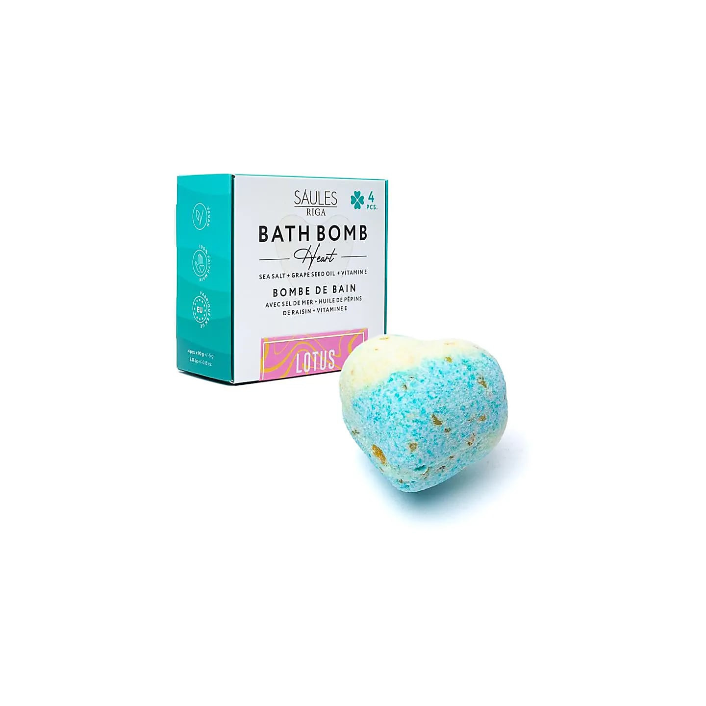 Bombe de bain coeur Lotus | Pieralune