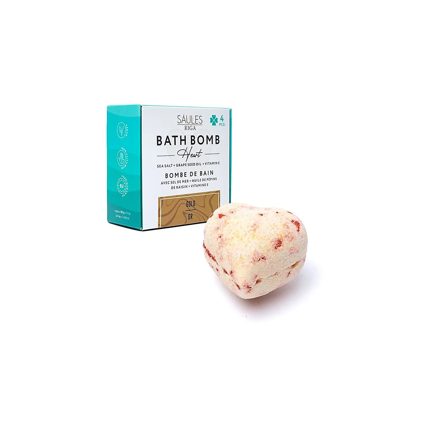 Bombe de bain coeur Gold | Pieralune