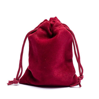 Sac cadeau velours bordeaux XS | Pieralune