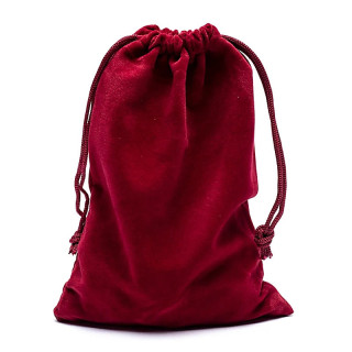 Sac cadeau velours bordeaux M | Pieralune