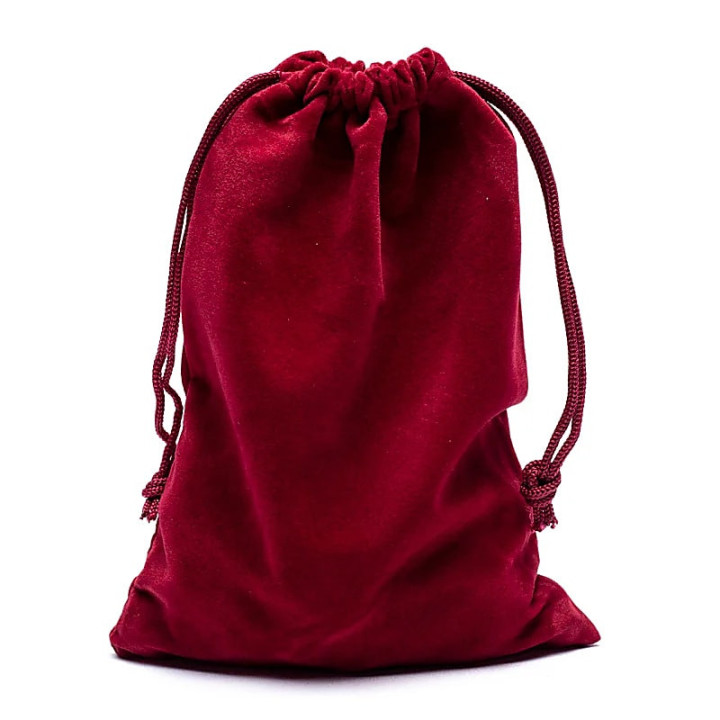 Sac cadeau velours bordeaux M | Pieralune