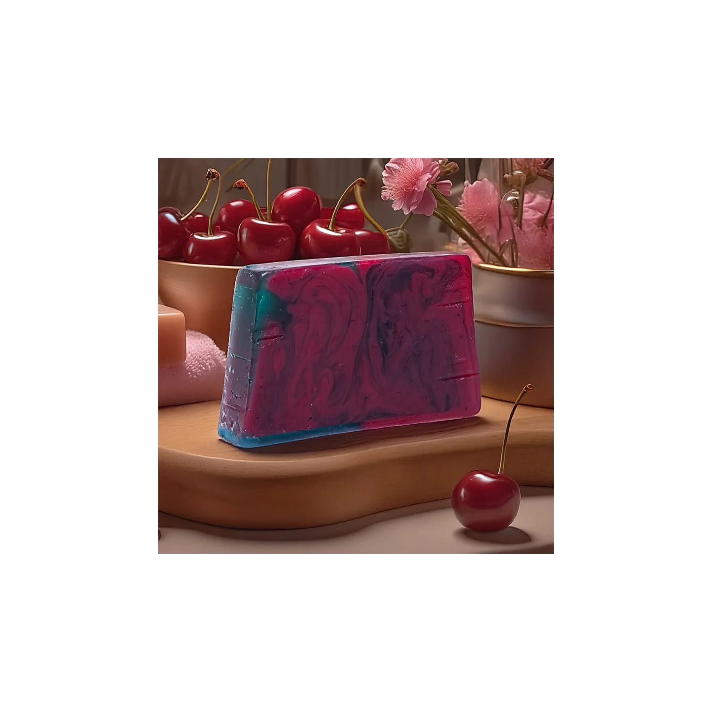 Savon artisanal naturel à la cerise | Pieralune