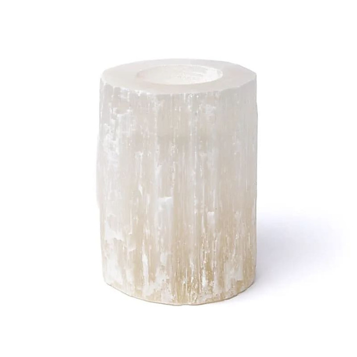 Bougeoir rond en sélénite | Pieralune