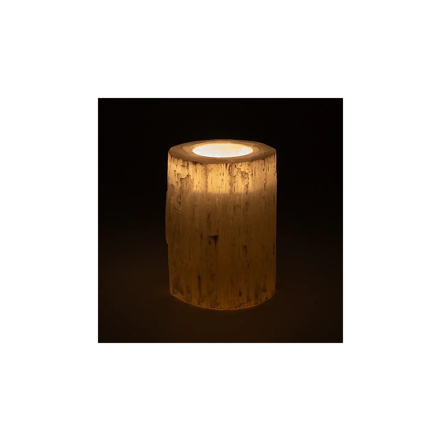 Bougeoir rond en sélénite | Pieralune