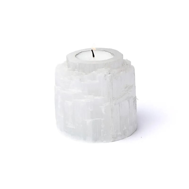 Photophore iceberg en sélénite | Pieralune