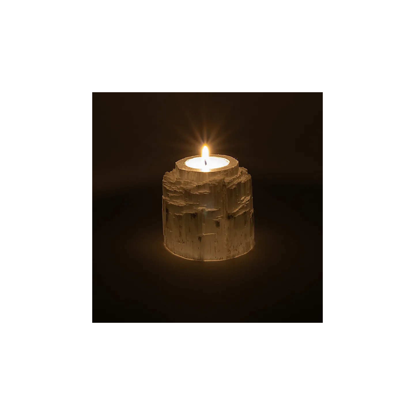 Photophore iceberg en sélénite | Pieralune