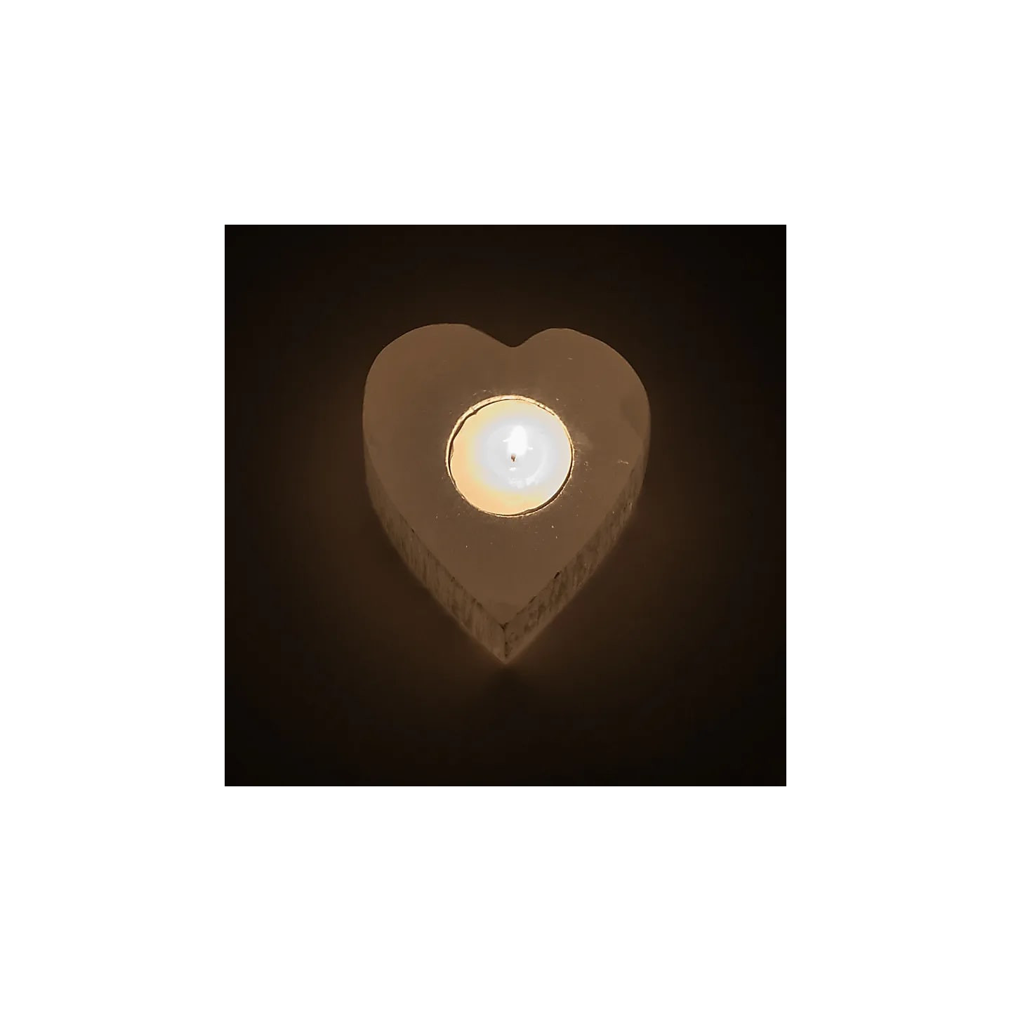Photophore en forme de cœur en sélénite | Pieralune