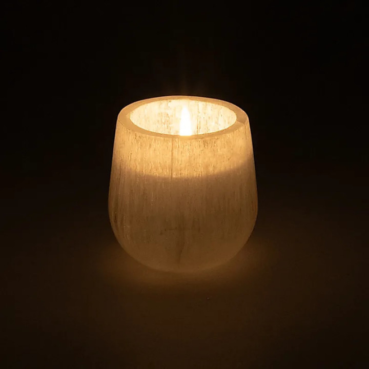 Bougeoir conique en sélénite | Pieralune