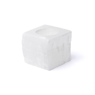 Photophore carré en sélénite | Pieralune