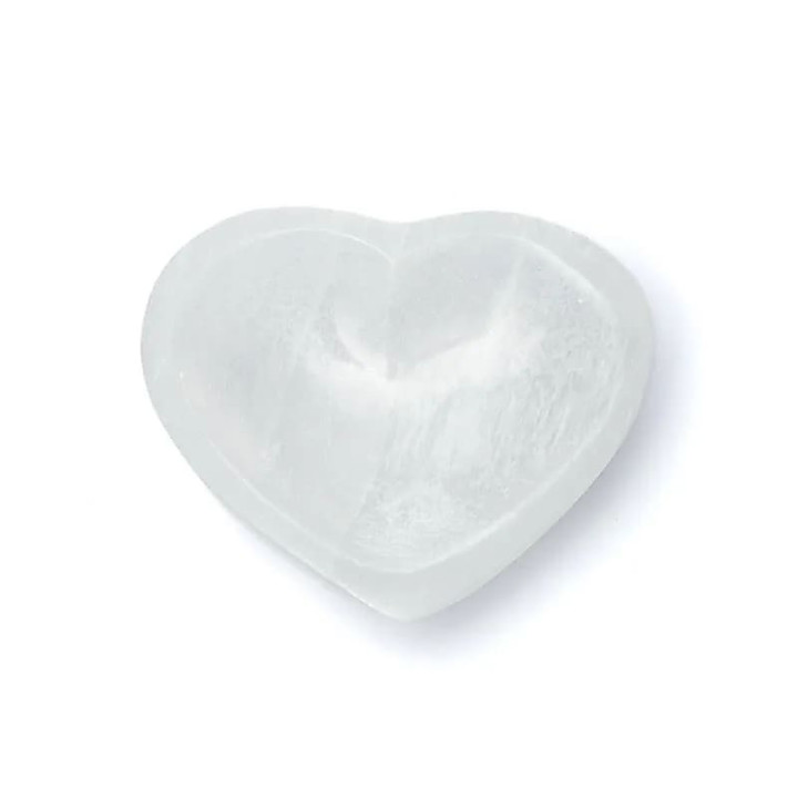 Bol cœur satiné en sélénite | Pieralune