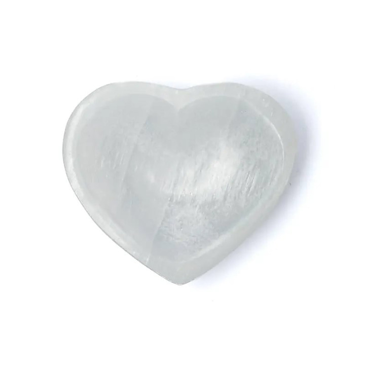 Bol cœur satiné en sélénite | Pieralune