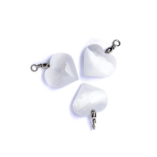 Pendentif cœur en sélénite | Pieralune
