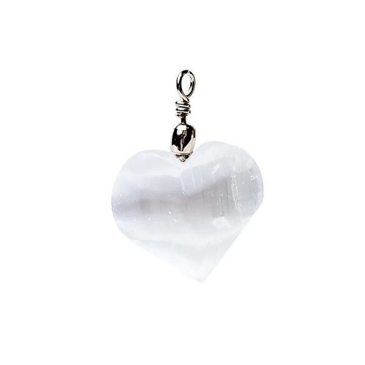 Pendentif cœur en sélénite | Pieralune