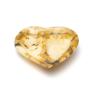 Plat en aragonite marocaine en forme de cœur | Pieralune