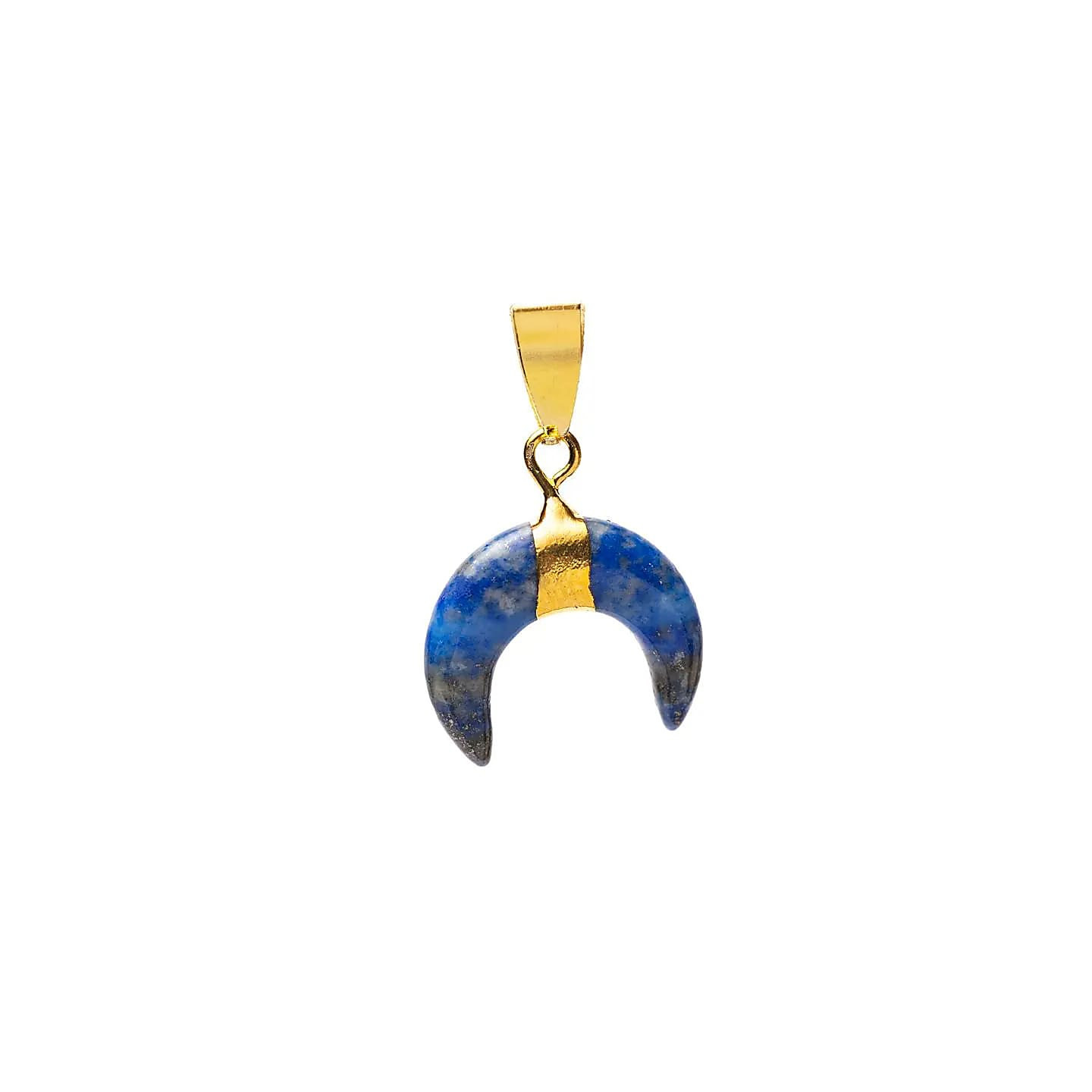 Pendentif lune croissante lapis-lazuli | Pieralune