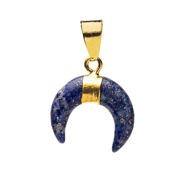 Pendentif lune croissante lapis-lazuli | Pieralune