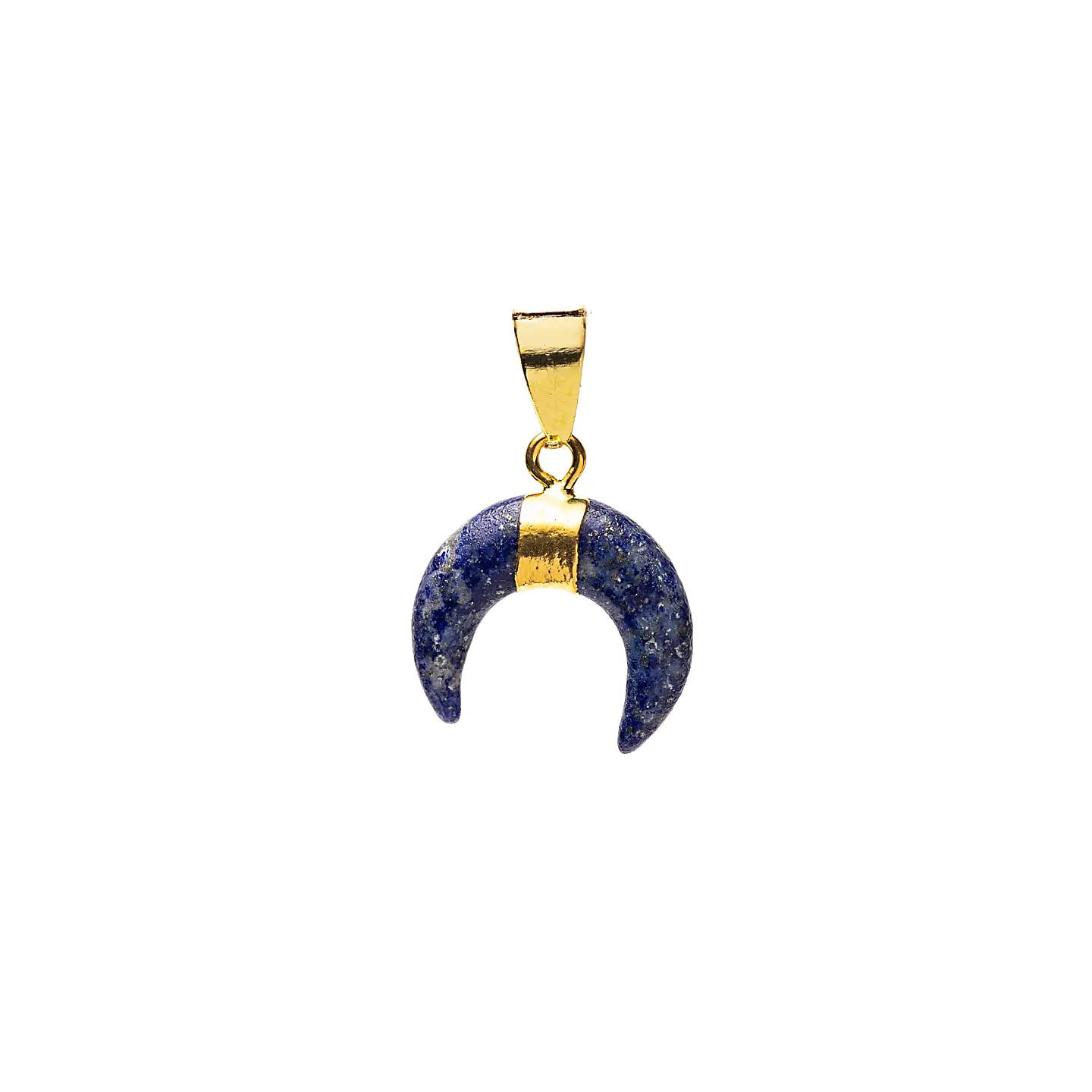 Pendentif lune croissante lapis-lazuli | Pieralune
