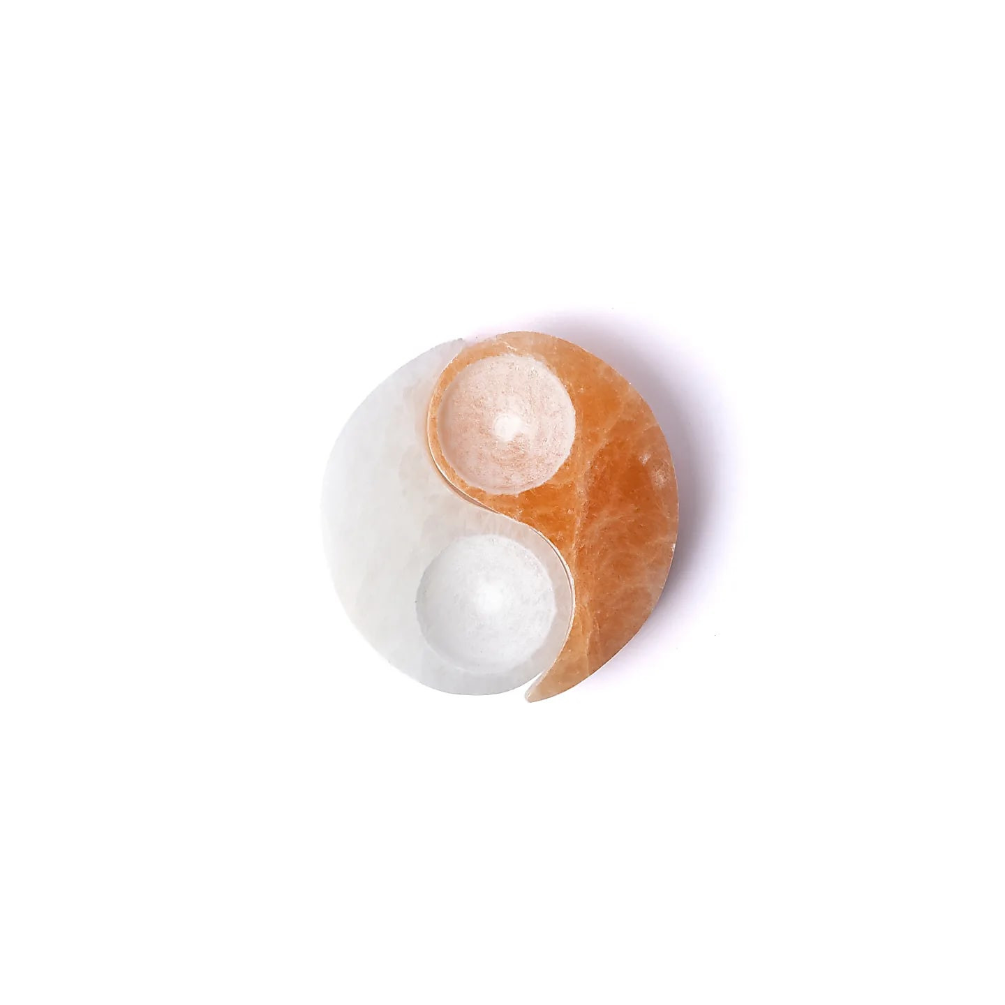 Porte-bougie Yin & Yang en sélénite | Pieralune