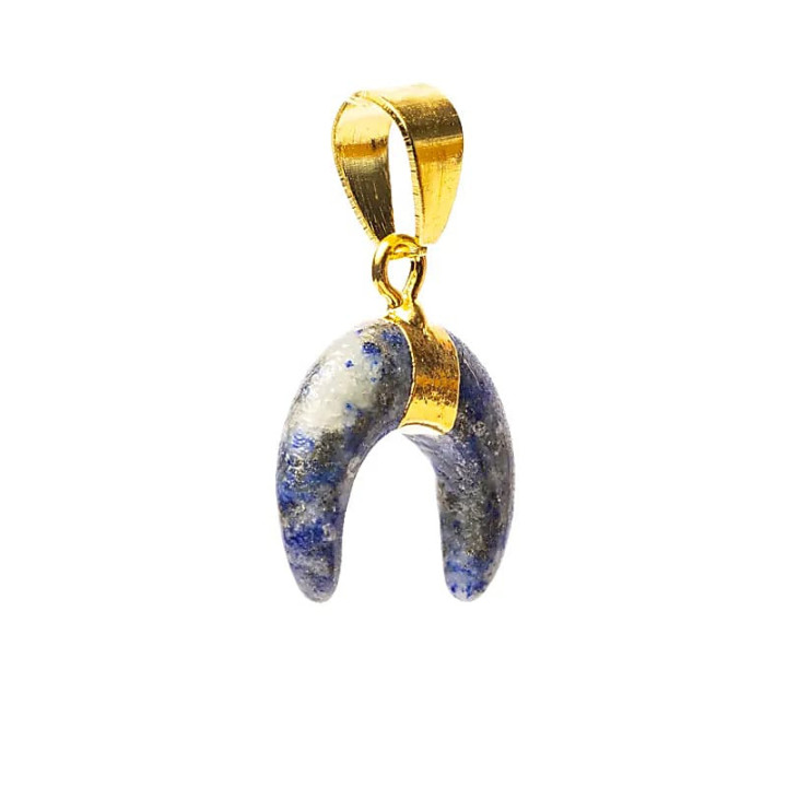Pendentif lune croissante lapis-lazuli | Pieralune